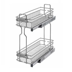 Soft-closing basket, full extension, concealed runners, for 200 mm cabinet, Standard, chrome Soft-closing basket, full extension, concealed runners, for 200 mm cabinet, Standard, chrome