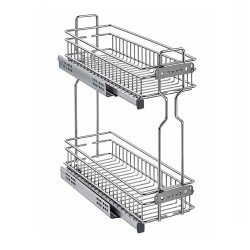 Soft-closing basket, full extension, concealed runners, for 200 mm cabinet, Standard, chrome Soft-closing basket, full extension, concealed runners, for 200 mm cabinet, Standard, chrome