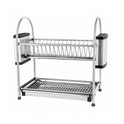 Knife holder with hooks for hanging on a standing drainer