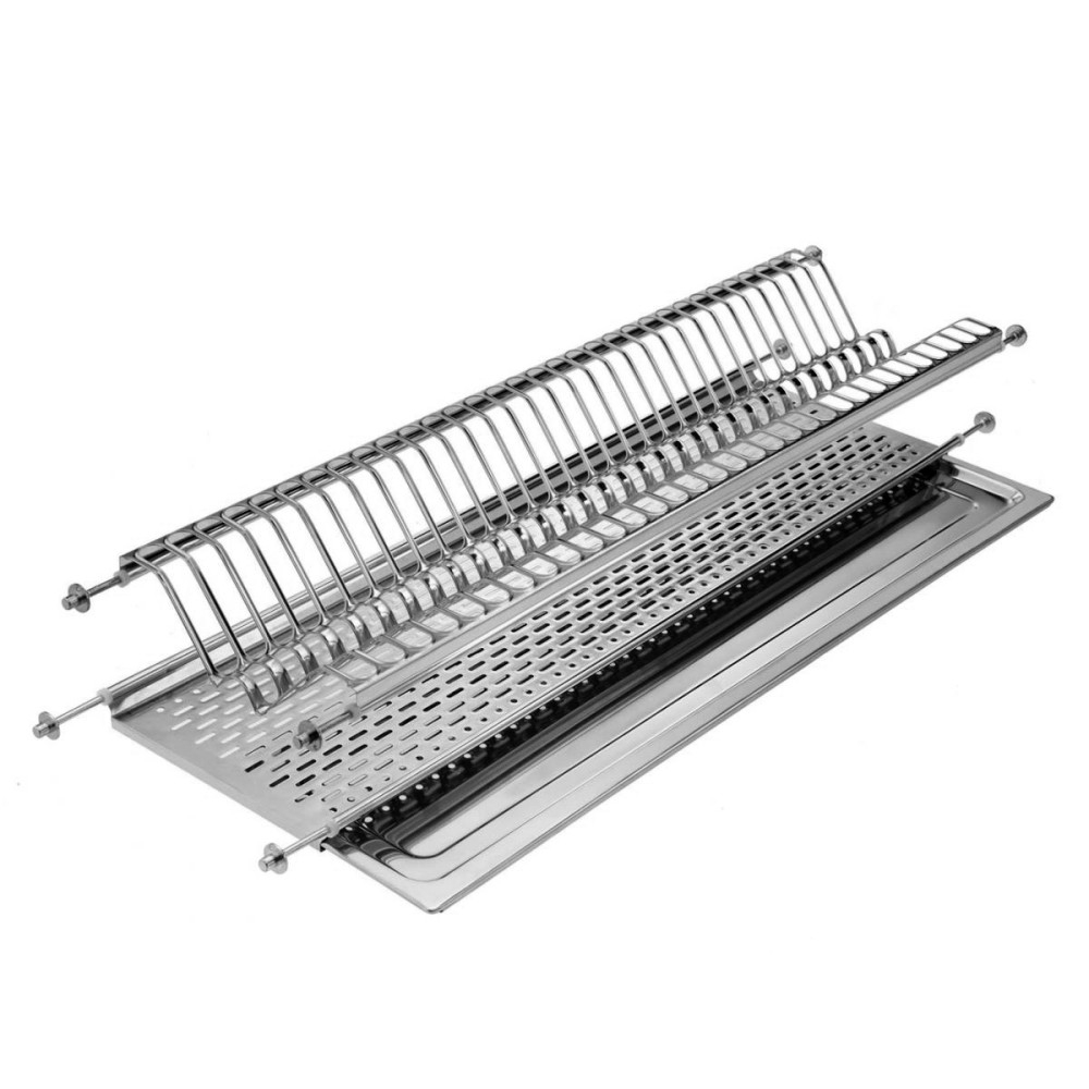 Dish rack for built-in upper cabinet, 3 parts