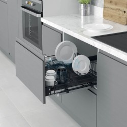 Dish drainer for built-in cabinet with Blum sliders, Anthracite, Starax