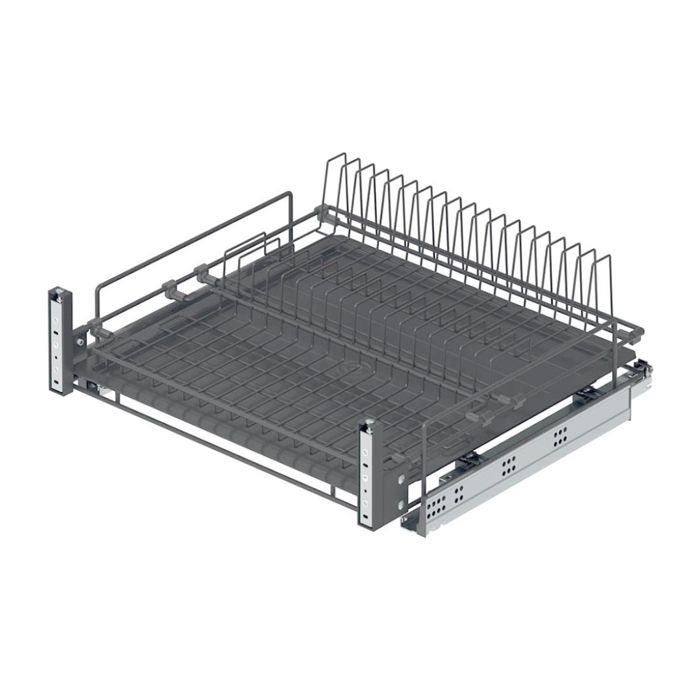 Dish drainer for built-in cabinet with Blum sliders, Anthracite, Starax