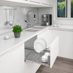 Dish rack for installation in the lower cabinet with smooth folding, Sige