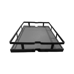 High mechanism-Column with 4 baskets to be built into a cabinet 400 mm, with smooth closing, with solid bottoms, Premium, graphite H 1270-1570 mm