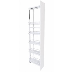 High basket-Column with 5 baskets to be built into a cabinet 300 mm, with smooth closing, with solid bottoms, Elegant, white matt H 1570-1870 mm