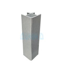 Universal PVC corner for plinth, stainless, inox