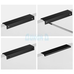 Furniture handle L-shaped black matt Furniture handle L-shaped black matt