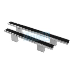 Chrome furniture handle with wood color 018