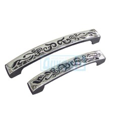 Furniture handle 1199 chrome with black inlay