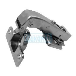 Furniture hinge +90 degrees /front frame/ with 3D clip plate and shock absorber, Evo Line