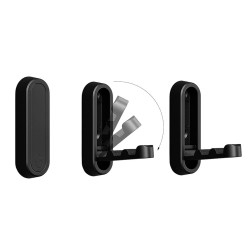 Coat hanger with retractable arm black matt 3500