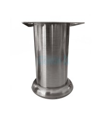 Round leg with square slat, nickel matt