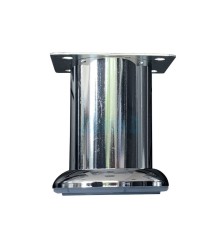 Round leg with square plate, chrome