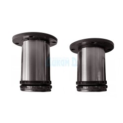 Adjustable round leg with bottom mounting Ф50 mm nickel matt