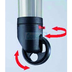 F60 leg with wheel and stopper for desks and tables