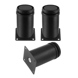 Adjustable round leg with bottom adjustment F50 mm, black