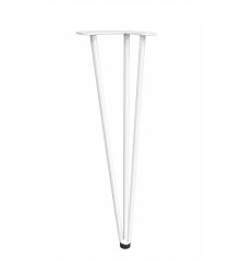 Крак тръбен с три оси Н710 мм за маси, бял мат