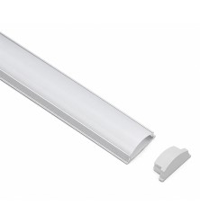 Profile for LED strip, flexible for external installation silver AP203
