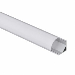 Профил за LED лента ъглов за външен монтаж сребрист АП204