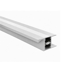 Door profile without handle and LED strip silver AP206
