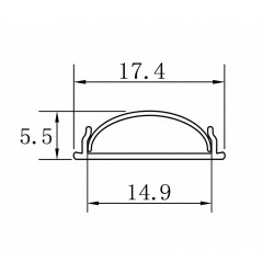 Profile for LED strip, flexible for external installation silver AP203