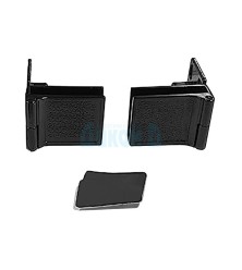 Furniture hinge for glass without drilling, black matt