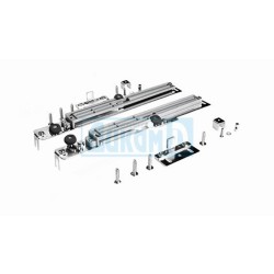 Sliding system for glass wardrobe doors GEMINI aluminum SEVEROL