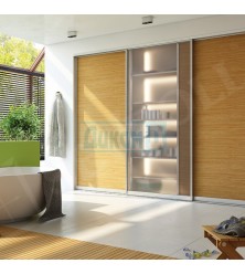 Sliding system for glass wardrobe doors GEMINI champagne SEVEROL