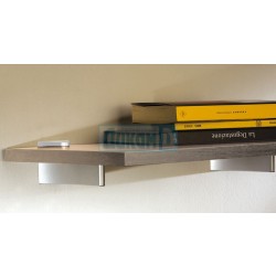 Shelf support 580 for wodden shelf 20 - 40 mm, grey aluminium 