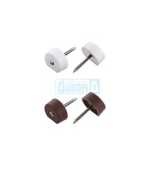 Plastic shelf support with nail